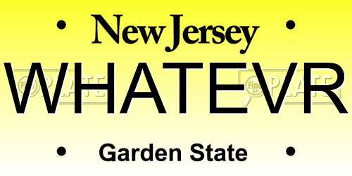 WHATEVR New Jersey License Plate