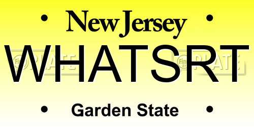 WHATSRT New Jersey License Plate
