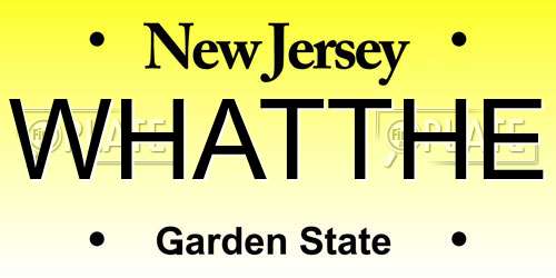 WHATTHE New Jersey License Plate