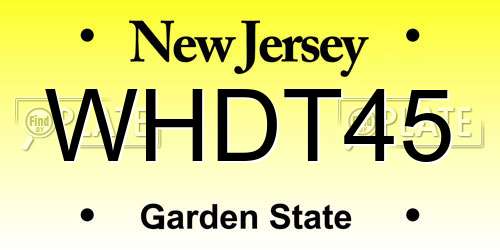 WHDT45 New Jersey License Plate