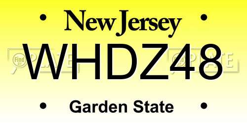 WHDZ48 New Jersey License Plate