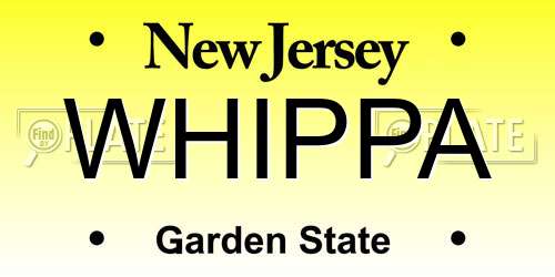 WHIPPA New Jersey License Plate