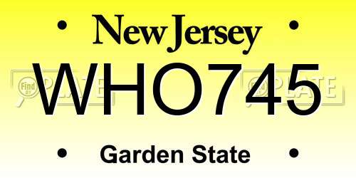 WHO745 New Jersey License Plate
