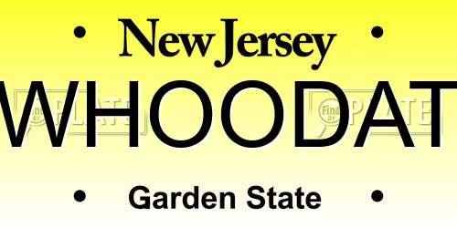 WHOODAT New Jersey License Plate
