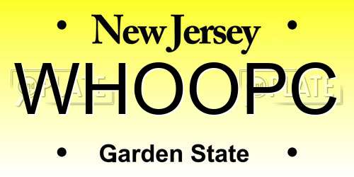 WHOOPC New Jersey License Plate