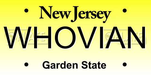 WHOVIAN New Jersey License Plate
