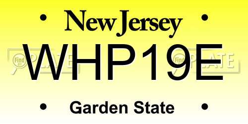 WHP19E New Jersey License Plate