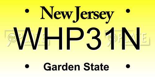 WHP31N New Jersey License Plate