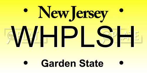 WHPLSH New Jersey License Plate