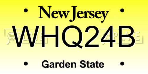 WHQ24B New Jersey License Plate