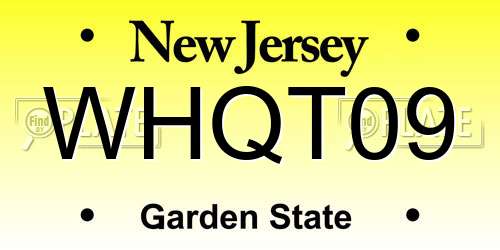 WHQT09 New Jersey License Plate