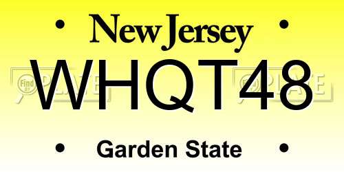 WHQT48 New Jersey License Plate