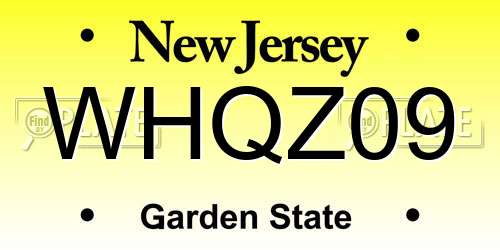 WHQZ09 New Jersey License Plate