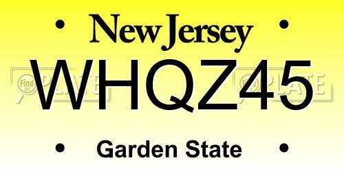 WHQZ45 New Jersey License Plate
