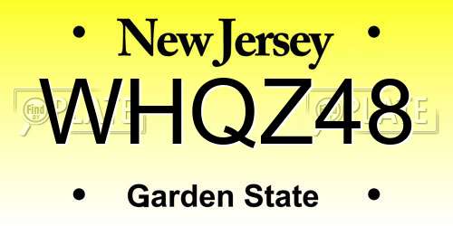 WHQZ48 New Jersey License Plate