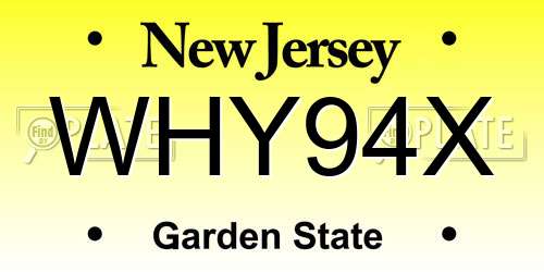 WHY94X New Jersey License Plate