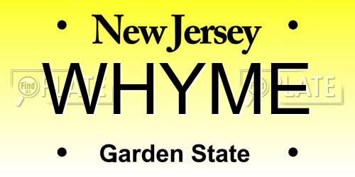 WHYME New Jersey License Plate
