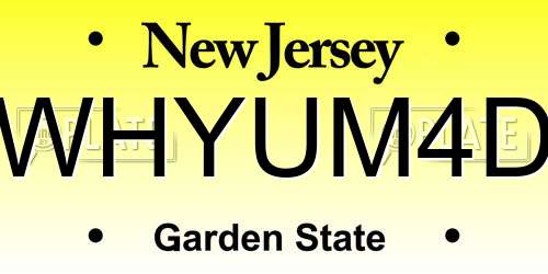 WHYUM4D New Jersey License Plate