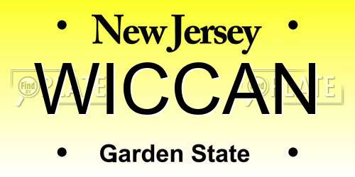 WICCAN New Jersey License Plate