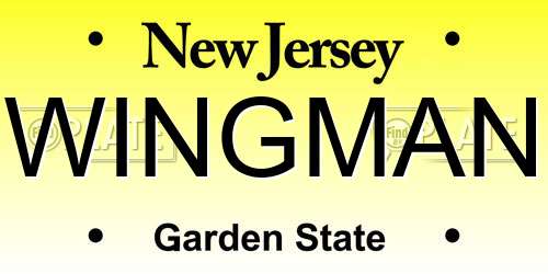 WINGMAN New Jersey License Plate