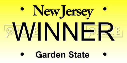 WINNER New Jersey License Plate