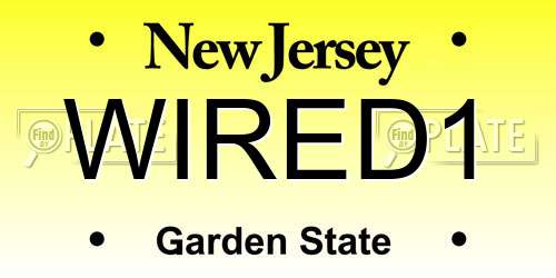 WIRED1 New Jersey License Plate