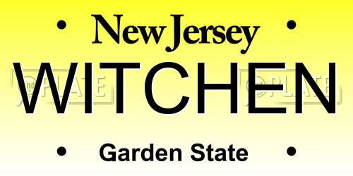WITCHEN New Jersey License Plate