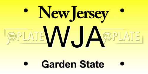 WJA New Jersey License Plate