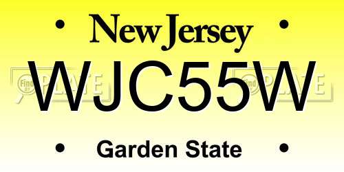 WJC55W New Jersey License Plate
