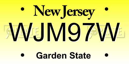 WJM97W New Jersey License Plate