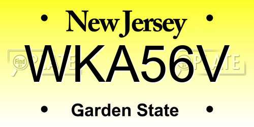 WKA56V New Jersey License Plate