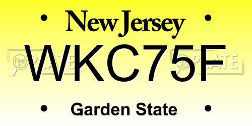 WKC75F New Jersey License Plate