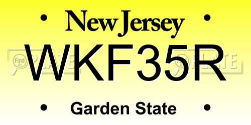 WKF35R New Jersey License Plate