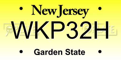 WKP32H New Jersey License Plate