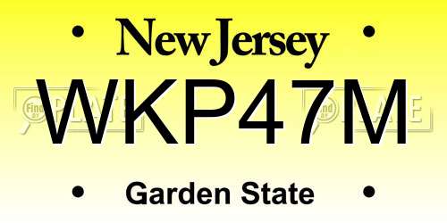 WKP47M New Jersey License Plate