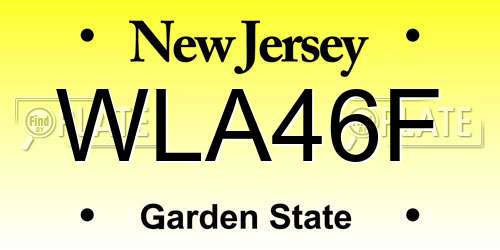 WLA46F New Jersey License Plate