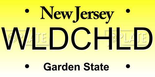 WLDCHLD New Jersey License Plate