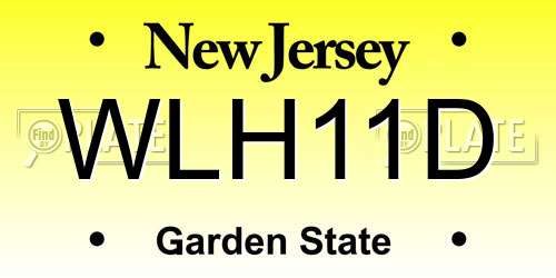 WLH11D New Jersey License Plate