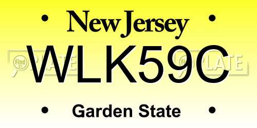 WLK59C New Jersey License Plate