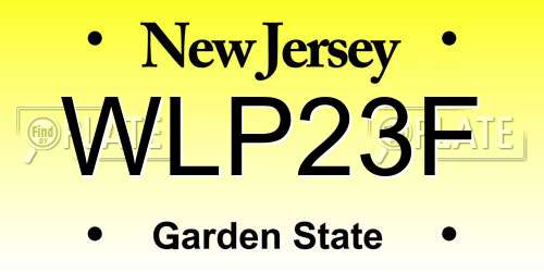WLP23F New Jersey License Plate