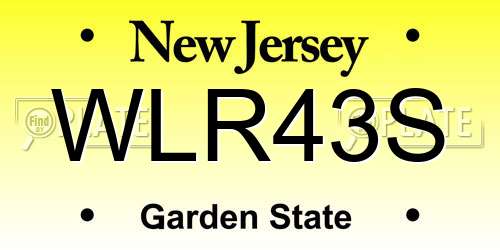 WLR43S New Jersey License Plate