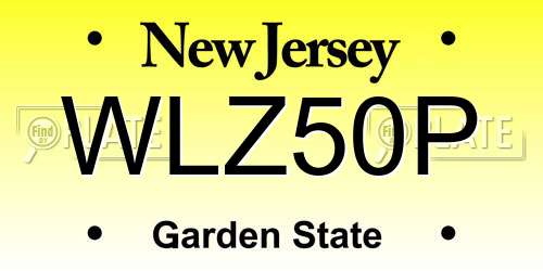 WLZ50P New Jersey License Plate
