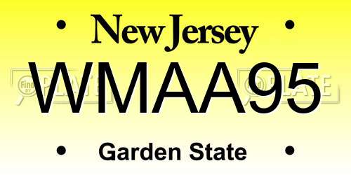 WMAA95 New Jersey License Plate