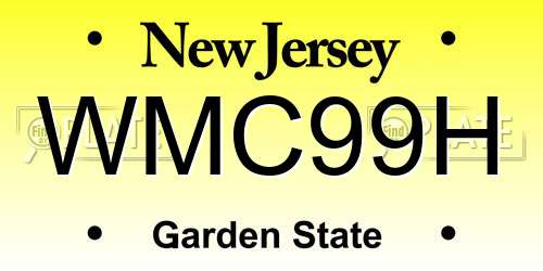 WMC99H New Jersey License Plate