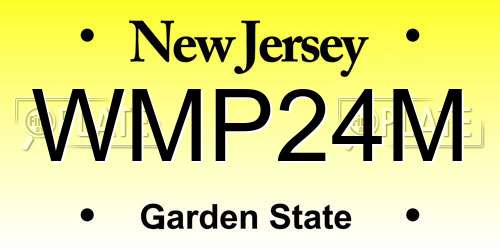 WMP24M New Jersey License Plate