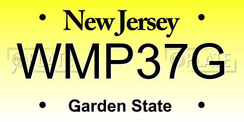 WMP37G New Jersey License Plate