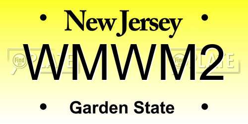 WMWM2 New Jersey License Plate