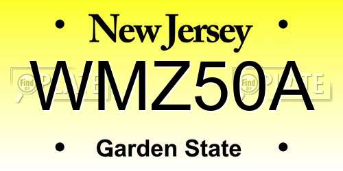 WMZ50A New Jersey License Plate