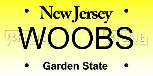 WOOBS New Jersey License Plate