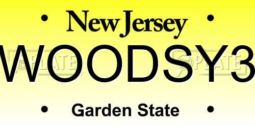 WOODSY3 New Jersey License Plate